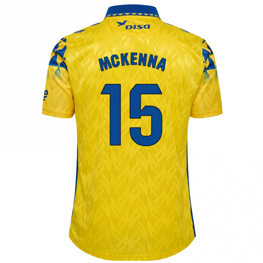 Niño Fútbol Camiseta Scott Mckenna #15 Amarillo Azul 1ª Equipación 2024/25