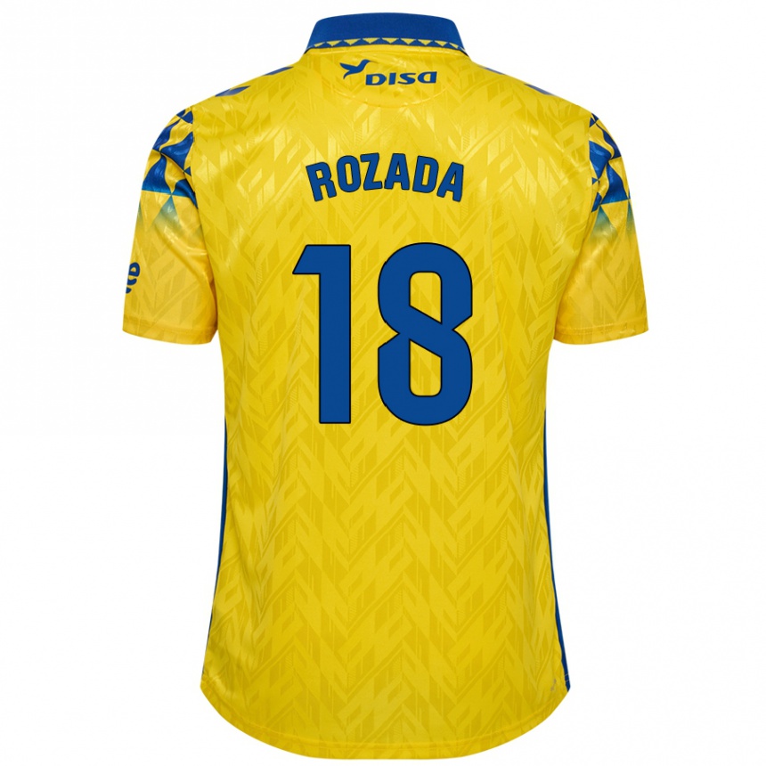 Niño Fútbol Camiseta Viti Rozada #18 Amarillo Azul 1ª Equipación 2024/25