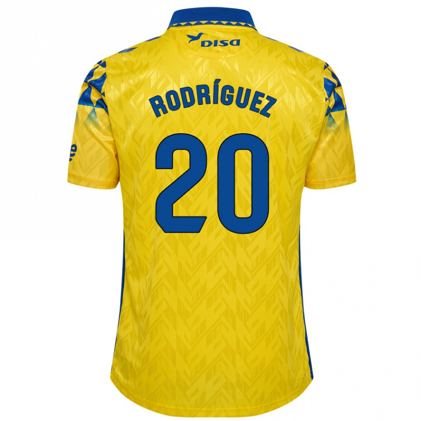 Niño Fútbol Camiseta Kirian Rodríguez #20 Amarillo Azul 1ª Equipación 2024/25