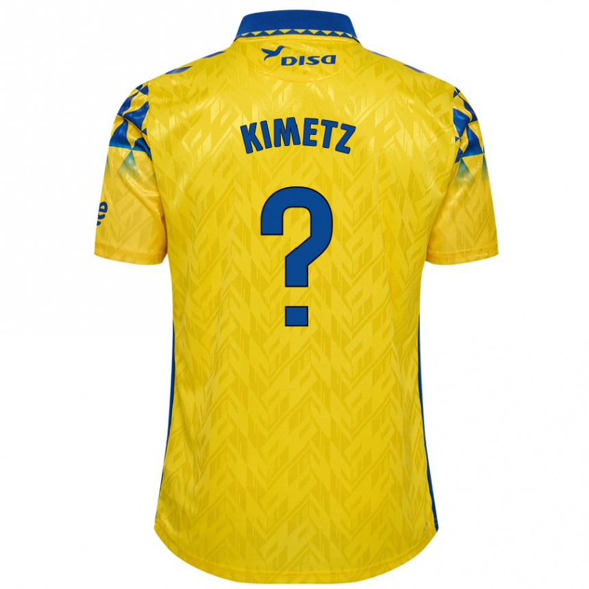 Niño Fútbol Camiseta Kimetz García #0 Amarillo Azul 1ª Equipación 2024/25