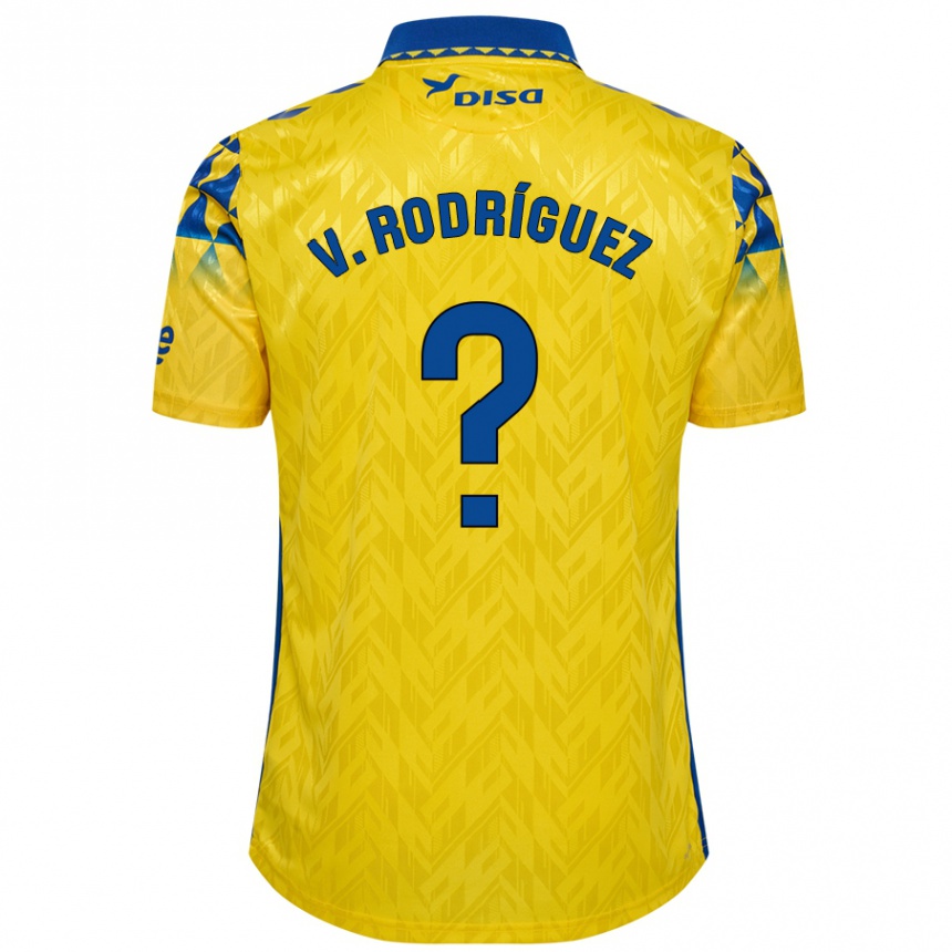 Niño Fútbol Camiseta Carlos Vicente Rodríguez #0 Amarillo Azul 1ª Equipación 2024/25