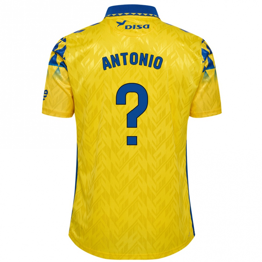 Niño Fútbol Camiseta Antonio Hernández #0 Amarillo Azul 1ª Equipación 2024/25