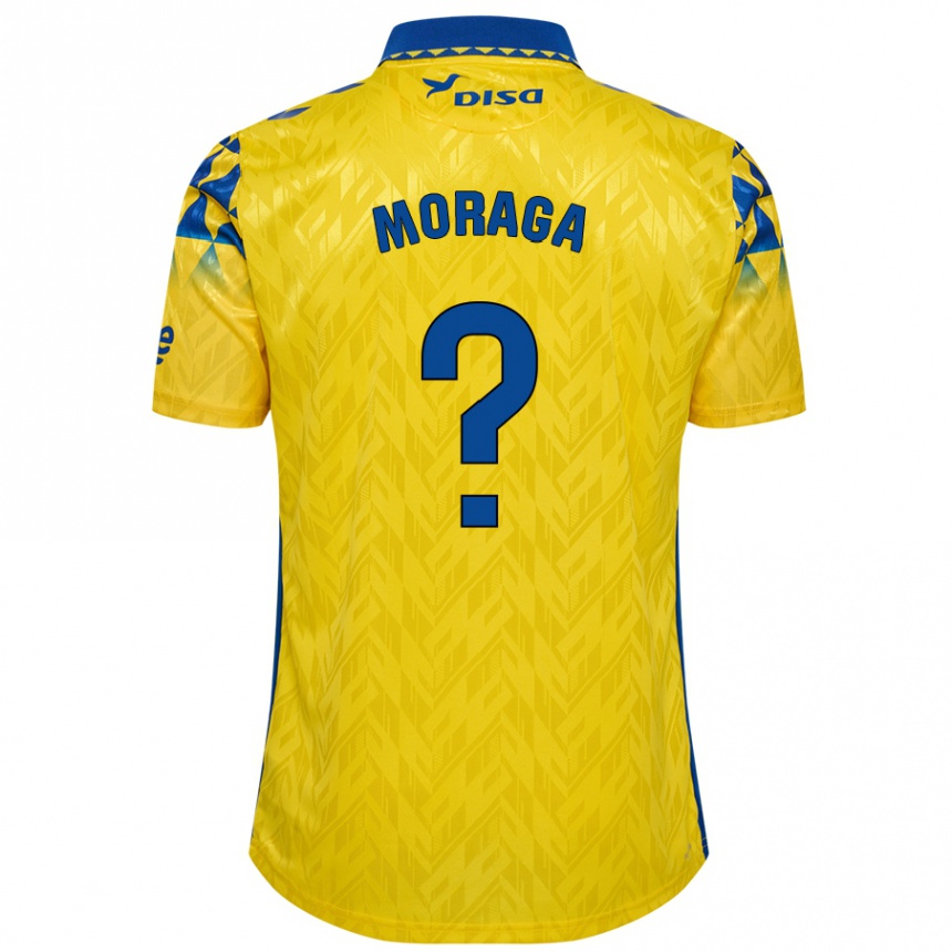 Niño Fútbol Camiseta Marcos Moraga #0 Amarillo Azul 1ª Equipación 2024/25