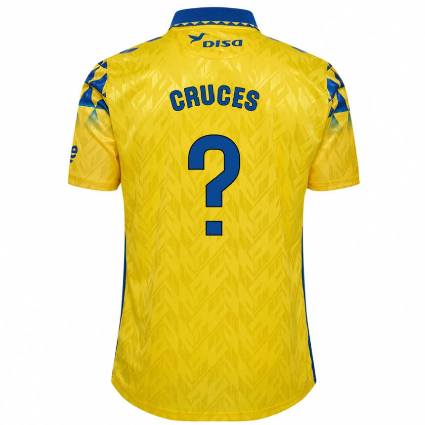 Niño Fútbol Camiseta Denis Cruces #0 Amarillo Azul 1ª Equipación 2024/25