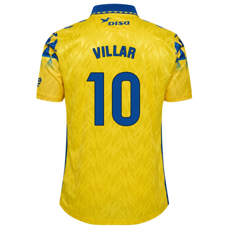 Niño Fútbol Camiseta Andy Villar #10 Amarillo Azul 1ª Equipación 2024/25