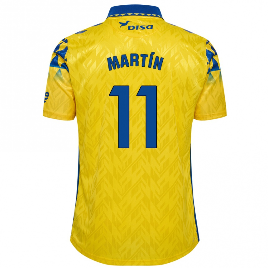 Niño Fútbol Camiseta Diego Martín #11 Amarillo Azul 1ª Equipación 2024/25