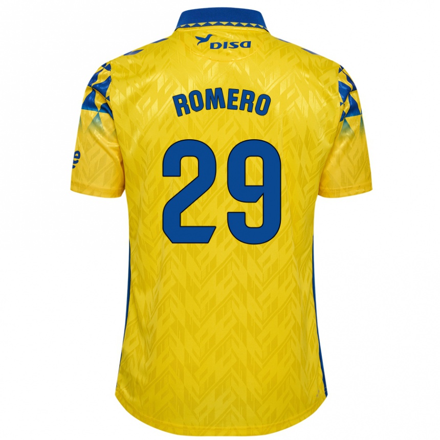 Niño Fútbol Camiseta Elías Romero #29 Amarillo Azul 1ª Equipación 2024/25