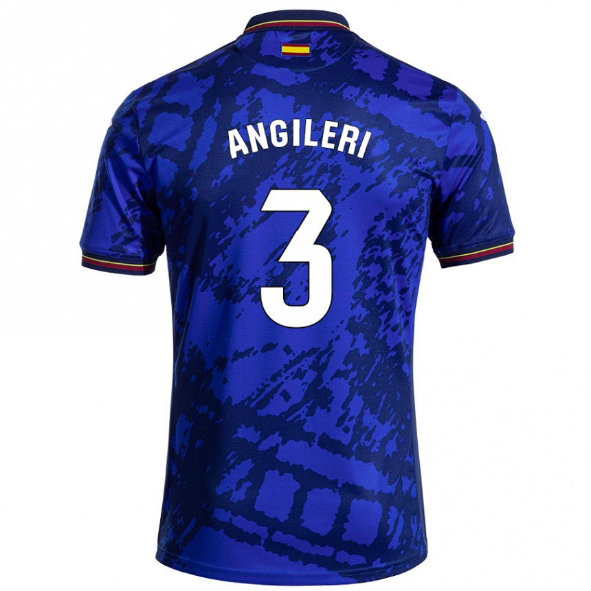 Niño Fútbol Camiseta Fabrizio Angileri #3 Azul Más Oscuro 1ª Equipación 2024/25