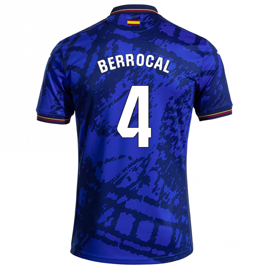 Niño Fútbol Camiseta Juan Berrocal #4 Azul Más Oscuro 1ª Equipación 2024/25