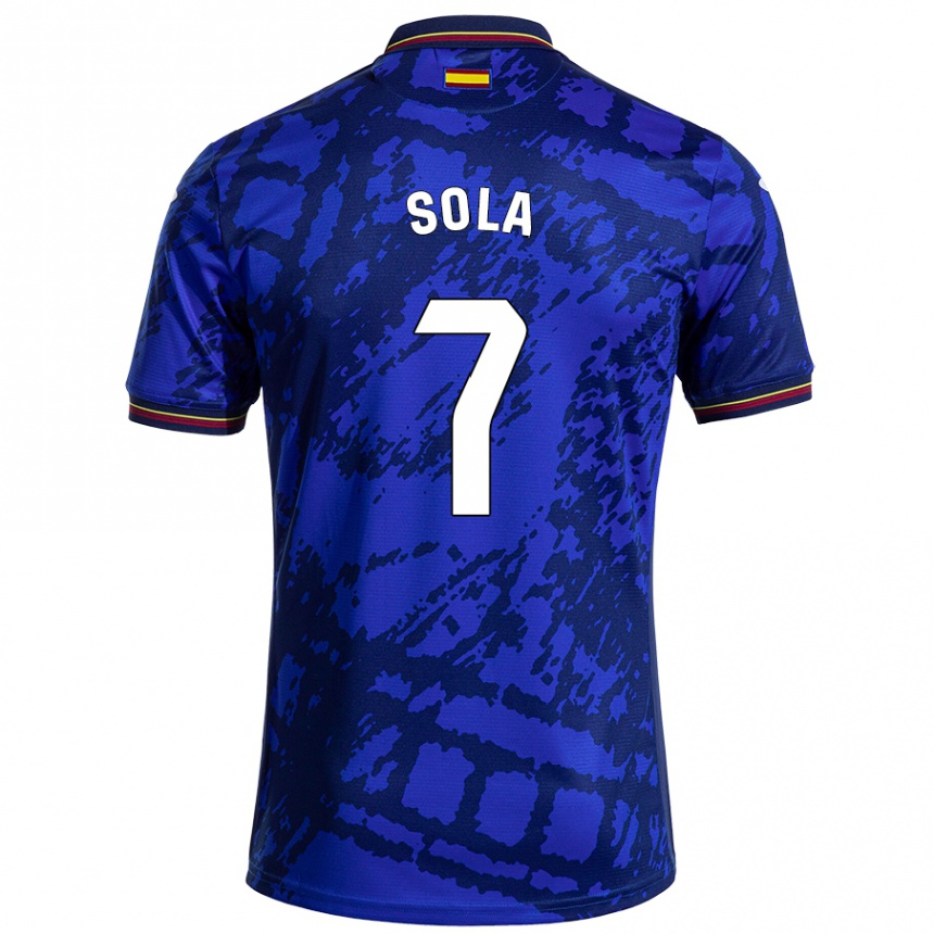 Niño Fútbol Camiseta Álex Sola #7 Azul Más Oscuro 1ª Equipación 2024/25