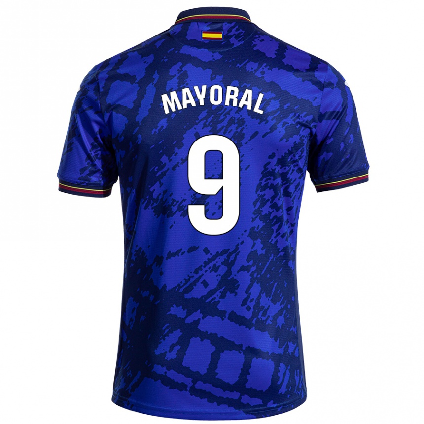 Niño Fútbol Camiseta Borja Mayoral #9 Azul Más Oscuro 1ª Equipación 2024/25