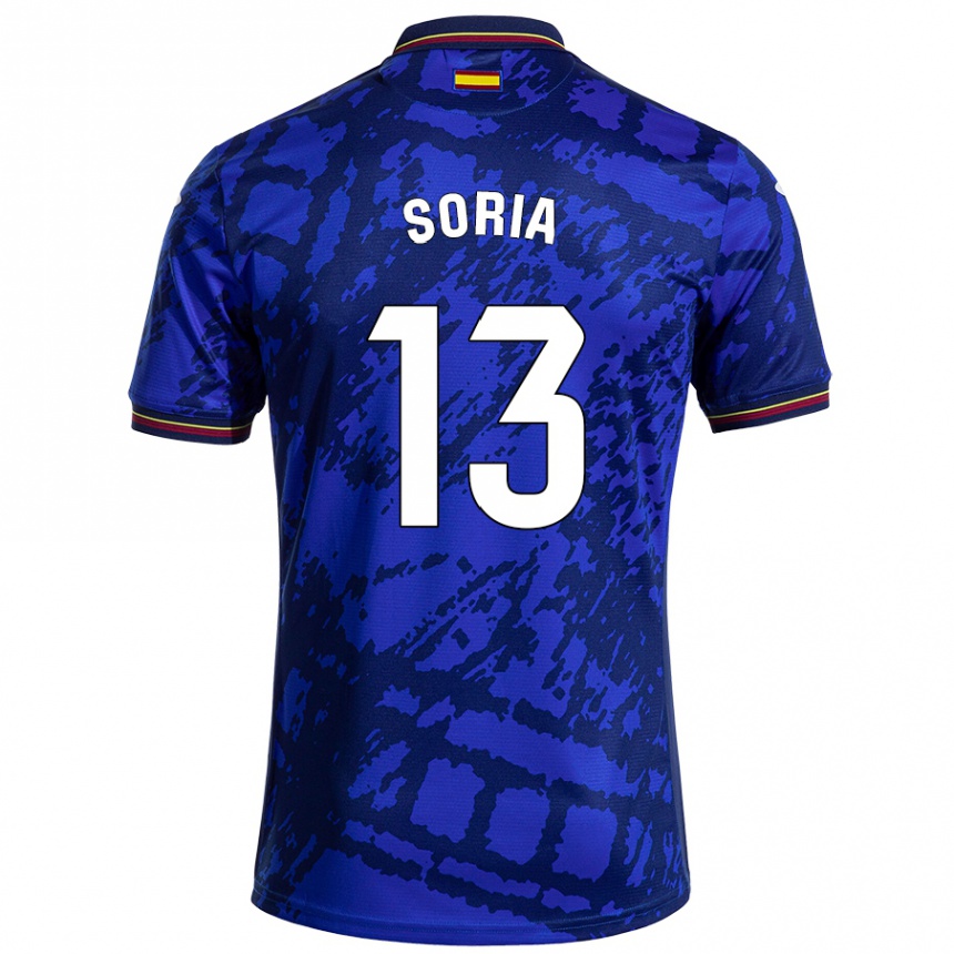 Niño Fútbol Camiseta David Soria #13 Azul Más Oscuro 1ª Equipación 2024/25