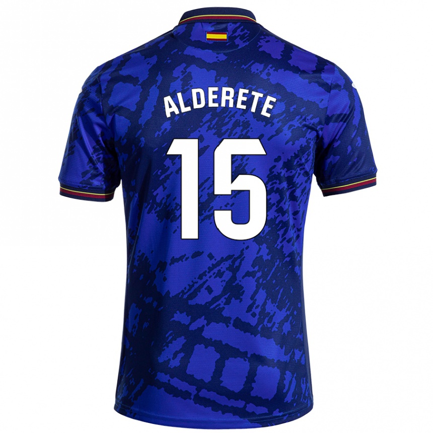 Niño Fútbol Camiseta Omar Alderete #15 Azul Más Oscuro 1ª Equipación 2024/25