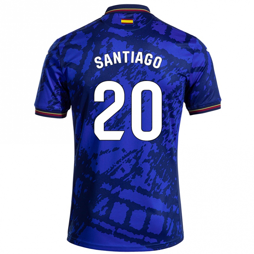 Niño Fútbol Camiseta Yellu Santiago #20 Azul Más Oscuro 1ª Equipación 2024/25