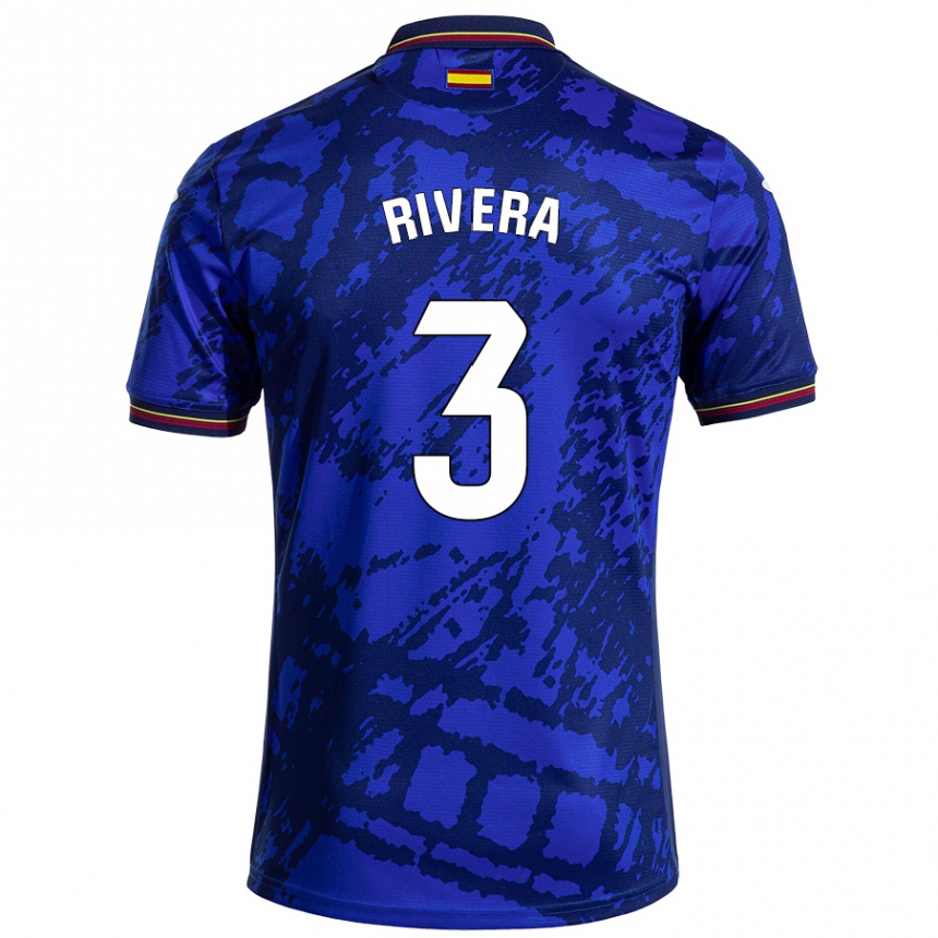 Niño Fútbol Camiseta Gorka Rivera #3 Azul Más Oscuro 1ª Equipación 2024/25