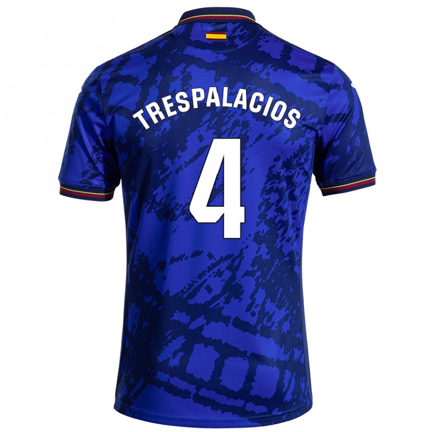 Niño Fútbol Camiseta Adrián Trespalacios #4 Azul Más Oscuro 1ª Equipación 2024/25