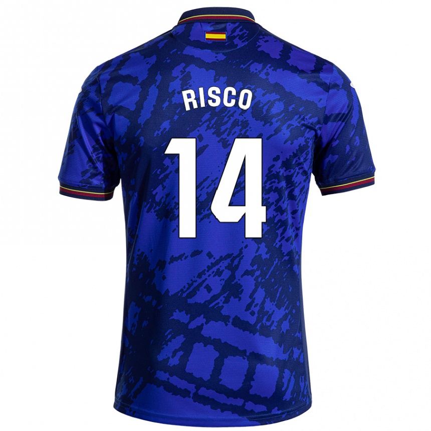 Niño Fútbol Camiseta Alberto Risco #14 Azul Más Oscuro 1ª Equipación 2024/25