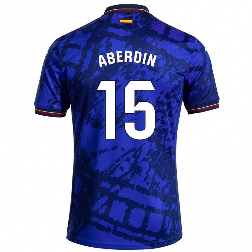 Niño Fútbol Camiseta Nabil Aberdin #15 Azul Más Oscuro 1ª Equipación 2024/25