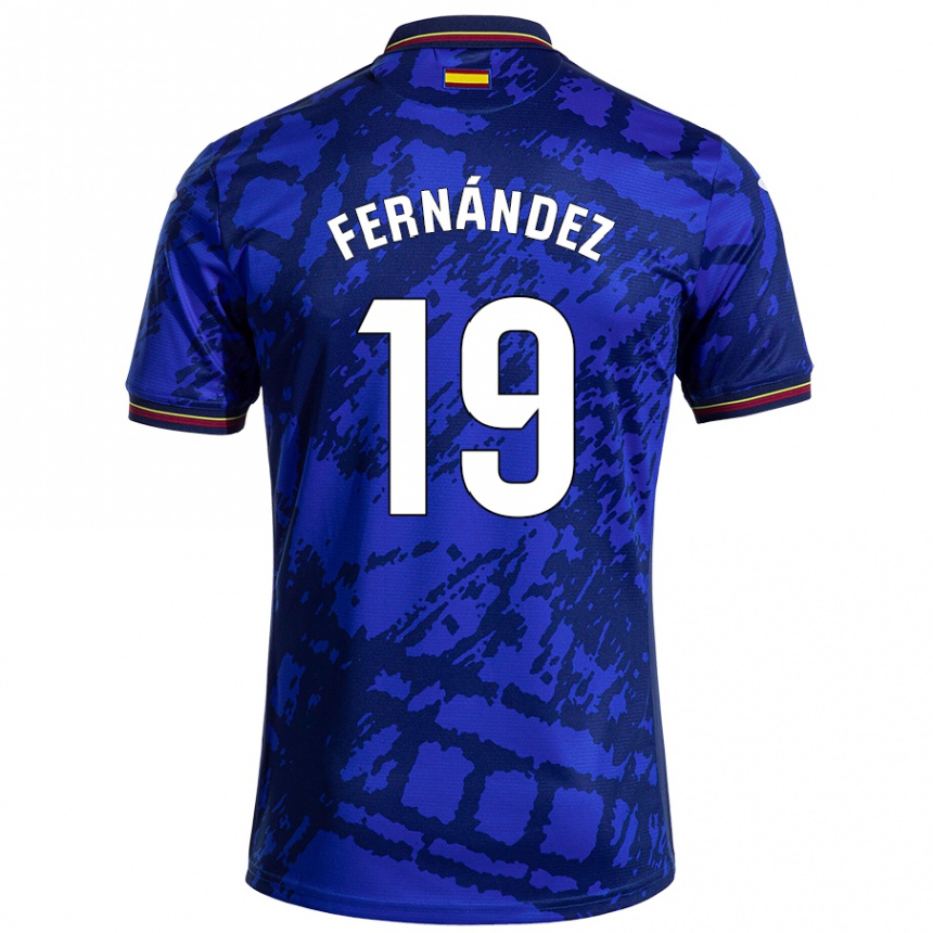 Niño Fútbol Camiseta Ismael Fernández #19 Azul Más Oscuro 1ª Equipación 2024/25