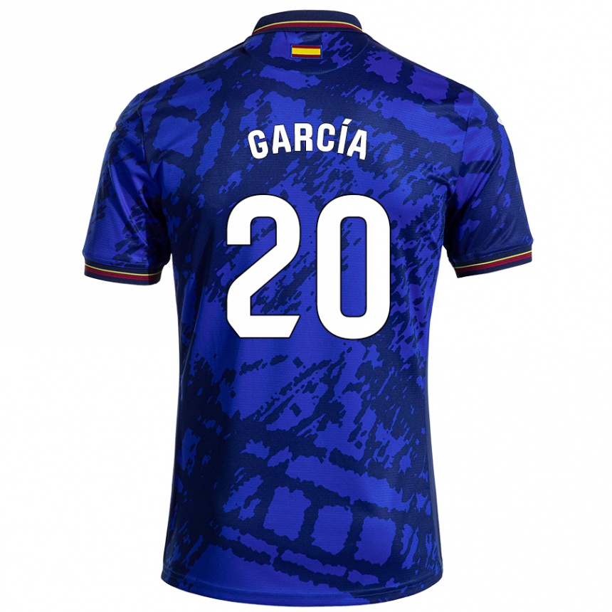 Niño Fútbol Camiseta Álex García #20 Azul Más Oscuro 1ª Equipación 2024/25