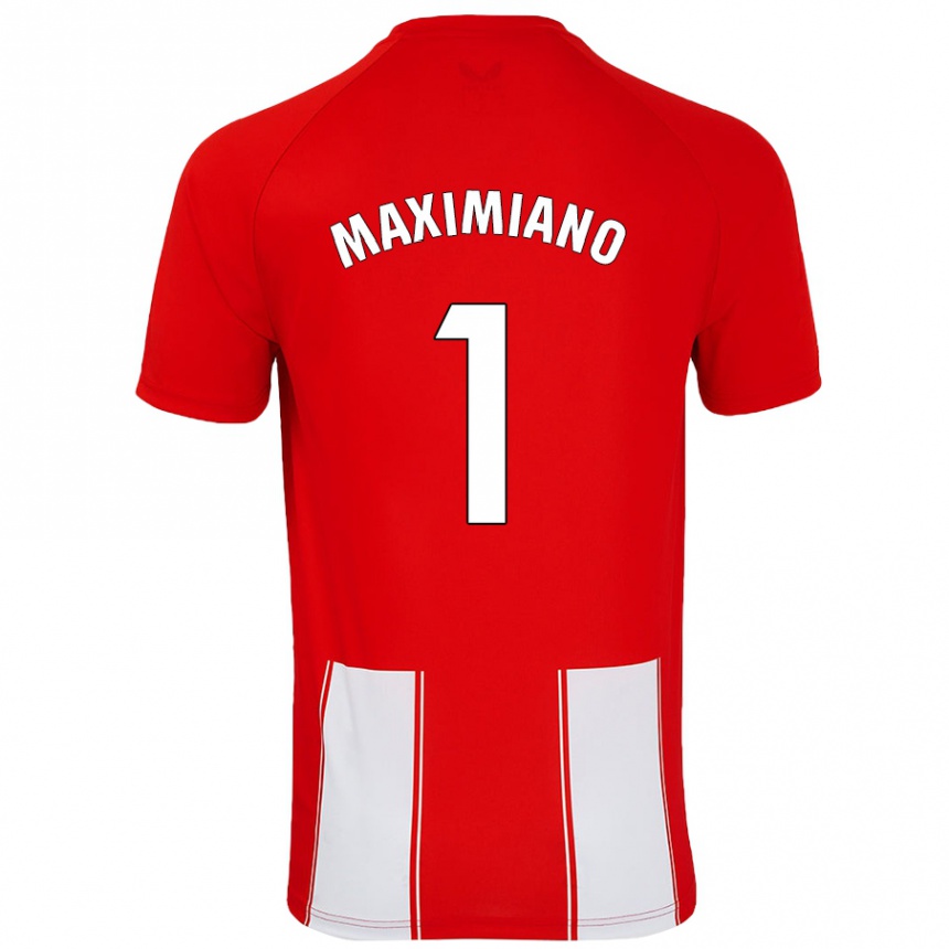 Niño Fútbol Camiseta Luís Maximiano #1 Rojo Blanco 1ª Equipación 2024/25