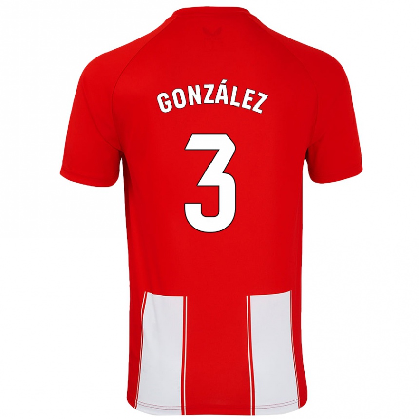 Niño Fútbol Camiseta Edgar González #3 Rojo Blanco 1ª Equipación 2024/25