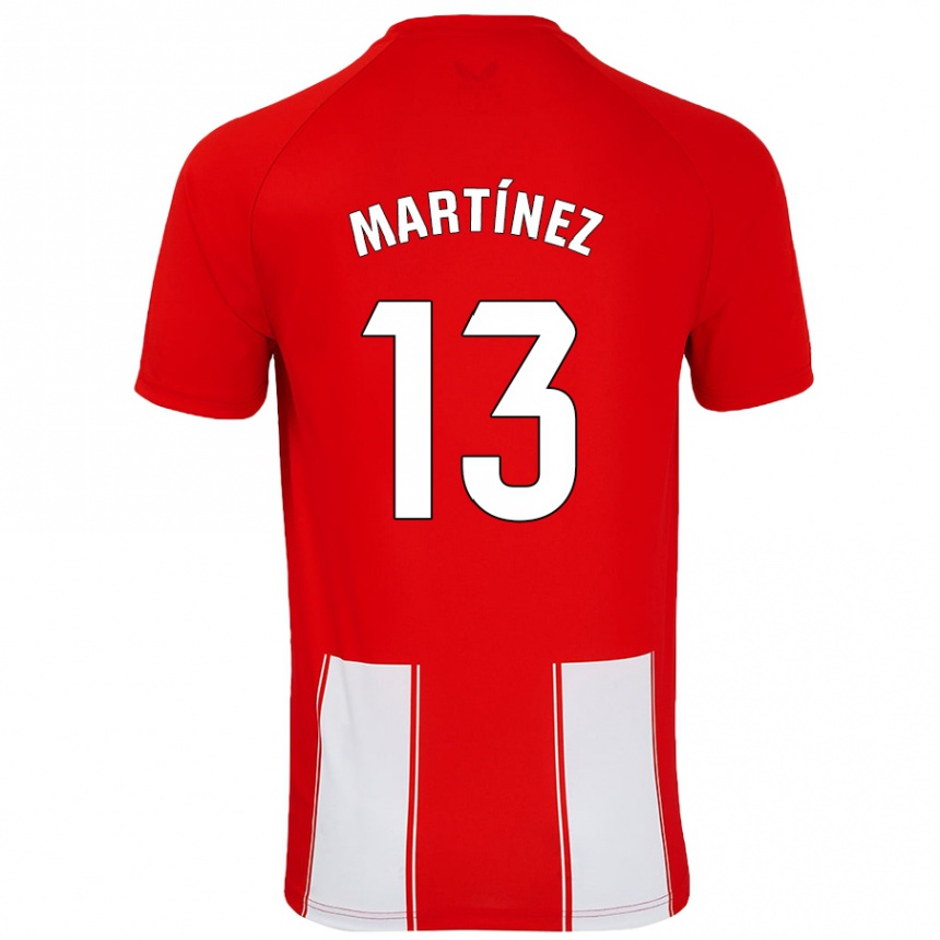 Niño Fútbol Camiseta Fernando Martínez #13 Rojo Blanco 1ª Equipación 2024/25