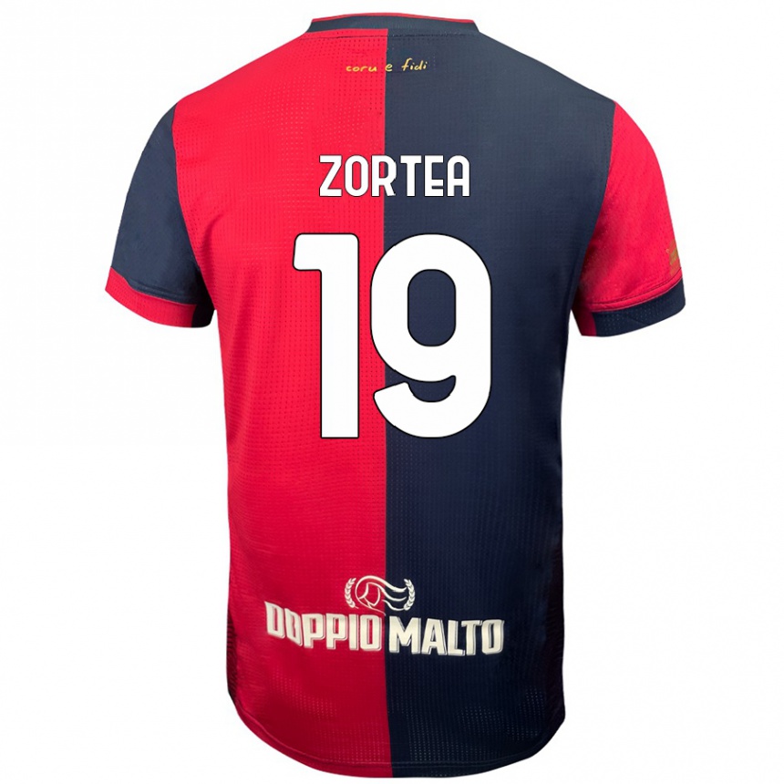 Niño Fútbol Camiseta Nadir Zortea #19 Rojo Azul Más Oscuro 1ª Equipación 2024/25