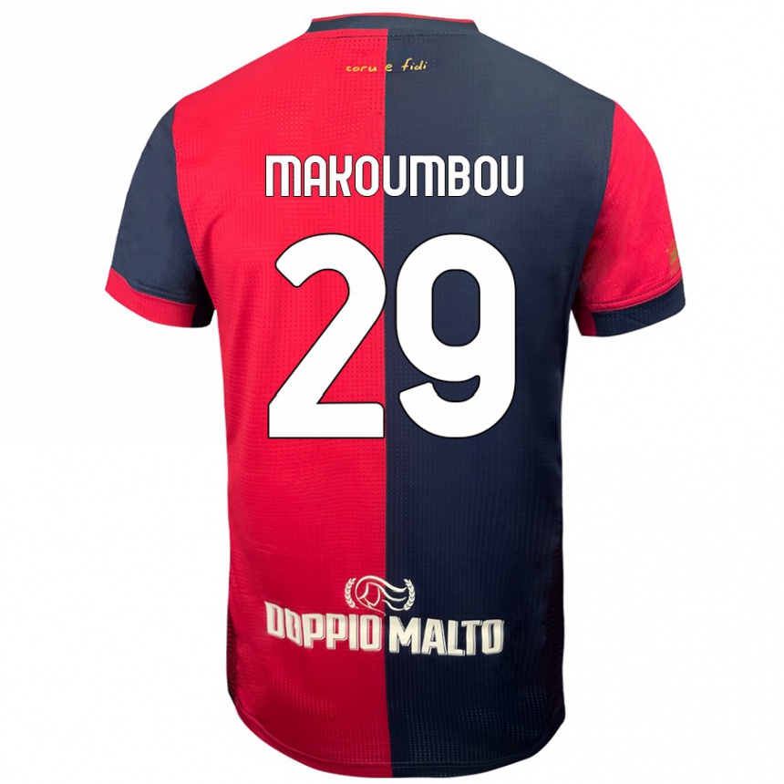 Niño Fútbol Camiseta Antoine Makoumbou #29 Rojo Azul Más Oscuro 1ª Equipación 2024/25