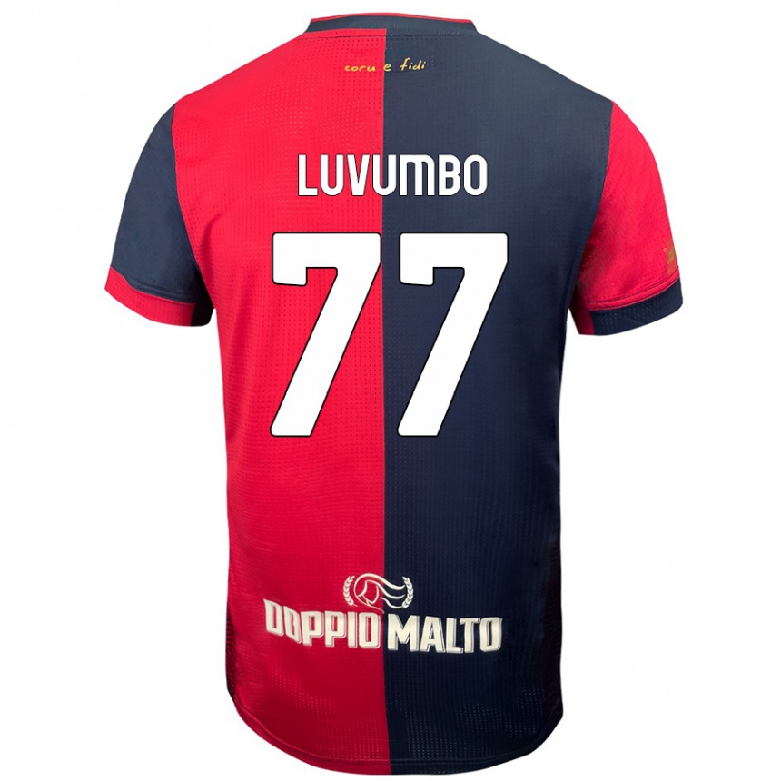 Niño Fútbol Camiseta Zito Luvumbo #77 Rojo Azul Más Oscuro 1ª Equipación 2024/25