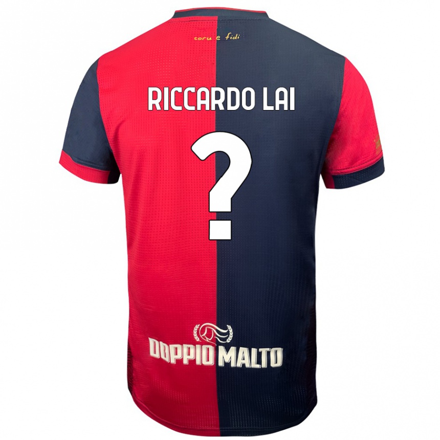 Niño Fútbol Camiseta Riccardo Lai #0 Rojo Azul Más Oscuro 1ª Equipación 2024/25