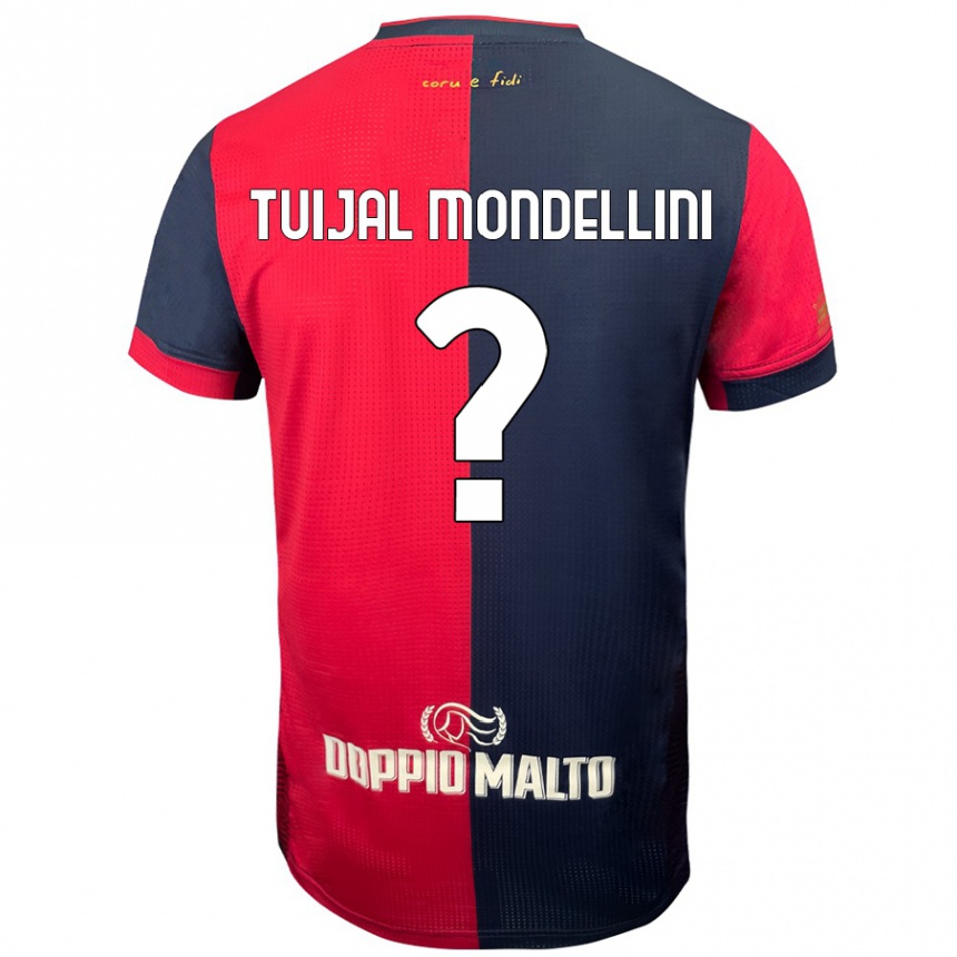 Niño Fútbol Camiseta Luca Tuijal Mondellini #0 Rojo Azul Más Oscuro 1ª Equipación 2024/25