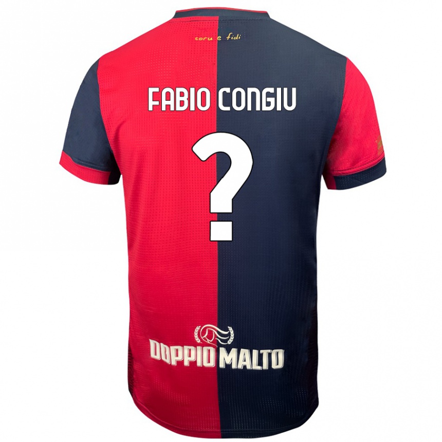 Niño Fútbol Camiseta Fabio Congiu #0 Rojo Azul Más Oscuro 1ª Equipación 2024/25