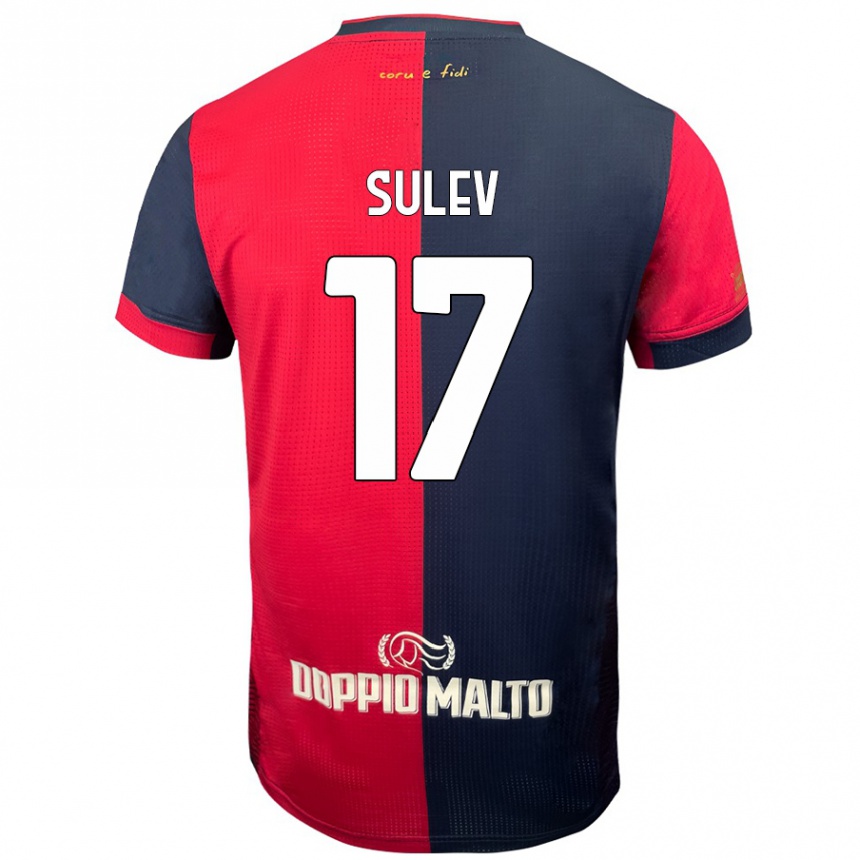 Niño Fútbol Camiseta Ivan Sulev #17 Rojo Azul Más Oscuro 1ª Equipación 2024/25