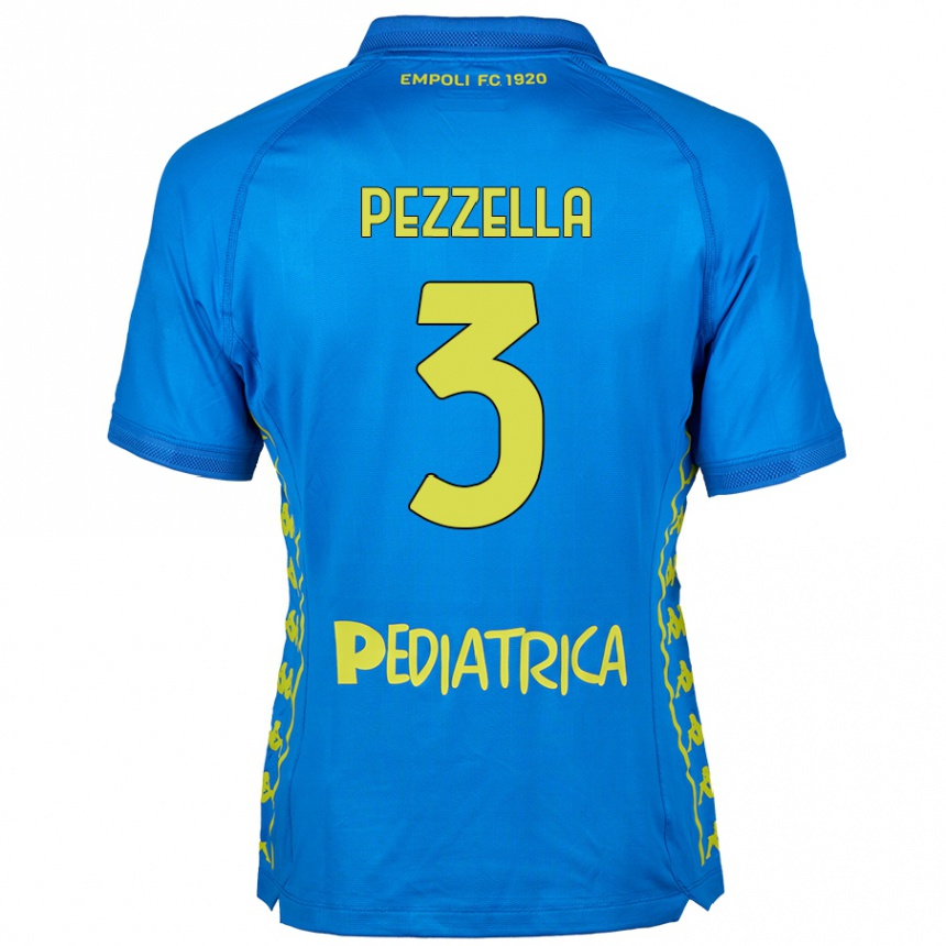 Niño Fútbol Camiseta Giuseppe Pezzella #3 Azul 1ª Equipación 2024/25