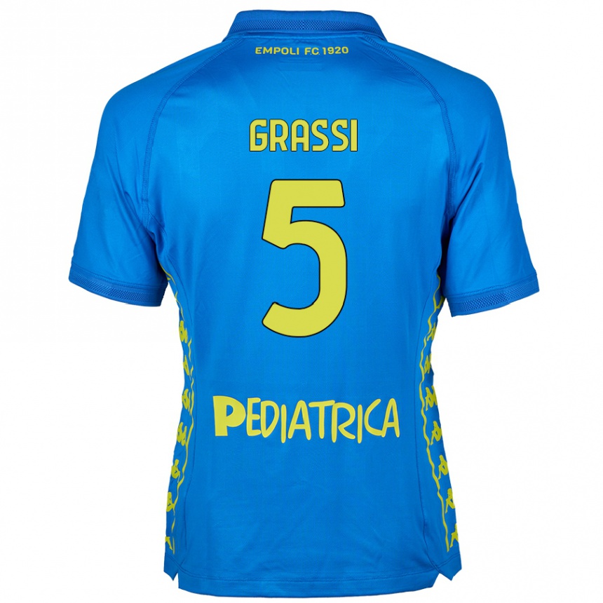 Niño Fútbol Camiseta Alberto Grassi #5 Azul 1ª Equipación 2024/25