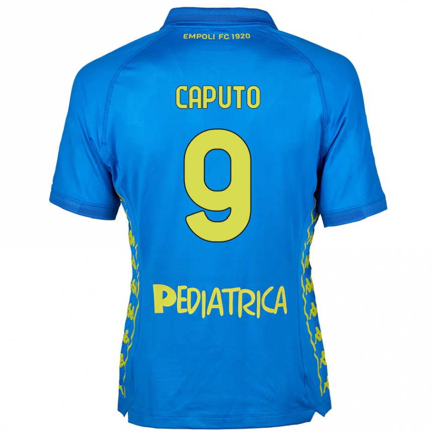 Niño Fútbol Camiseta Francesco Caputo #9 Azul 1ª Equipación 2024/25