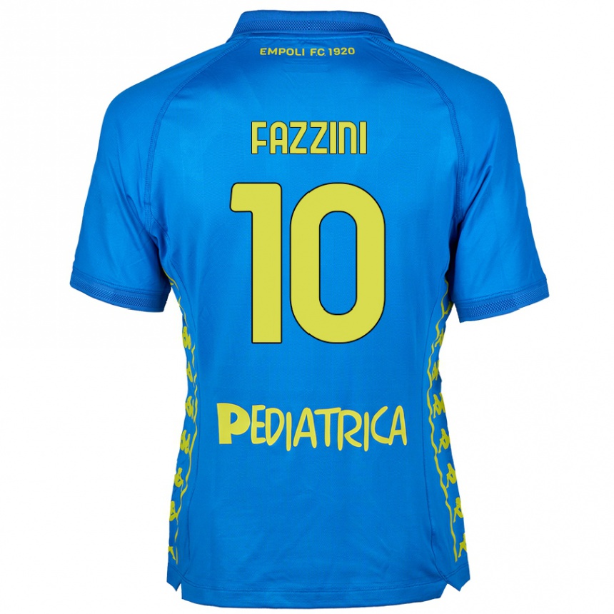 Niño Fútbol Camiseta Jacopo Fazzini #10 Azul 1ª Equipación 2024/25