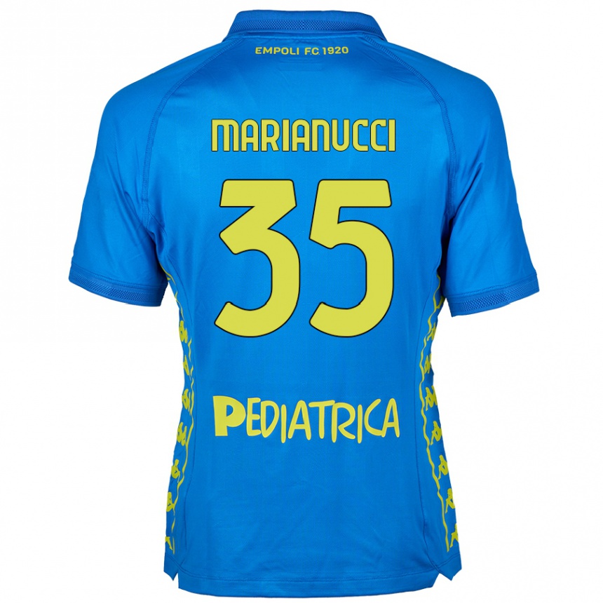 Niño Fútbol Camiseta Luca Marianucci #35 Azul 1ª Equipación 2024/25