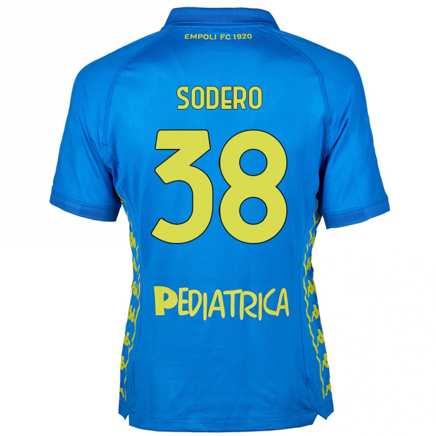 Niño Fútbol Camiseta Andrea Sodero #38 Azul 1ª Equipación 2024/25