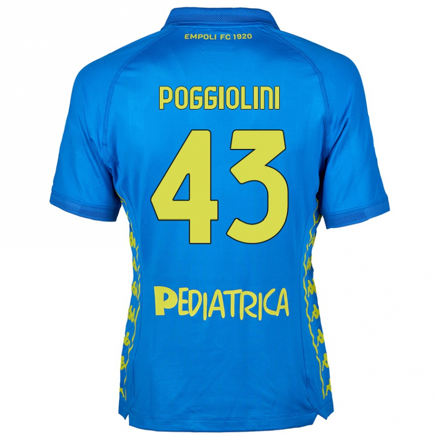 Niño Fútbol Camiseta Duccio Poggiolini #43 Azul 1ª Equipación 2024/25