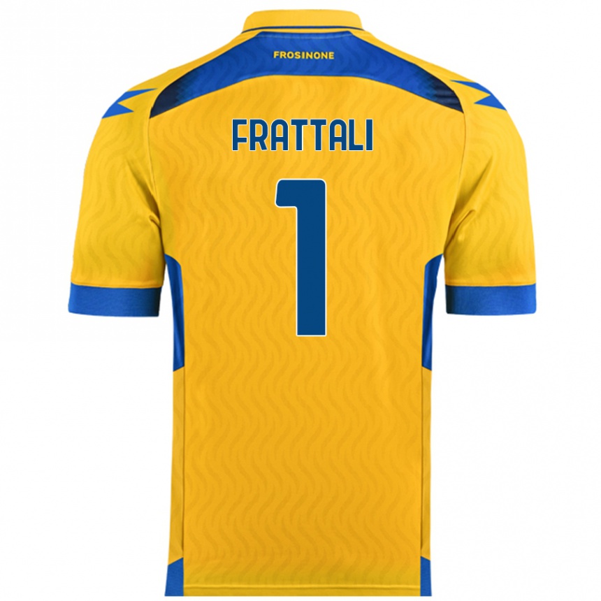 Niño Fútbol Camiseta Pierluigi Frattali #1 Amarillo 1ª Equipación 2024/25