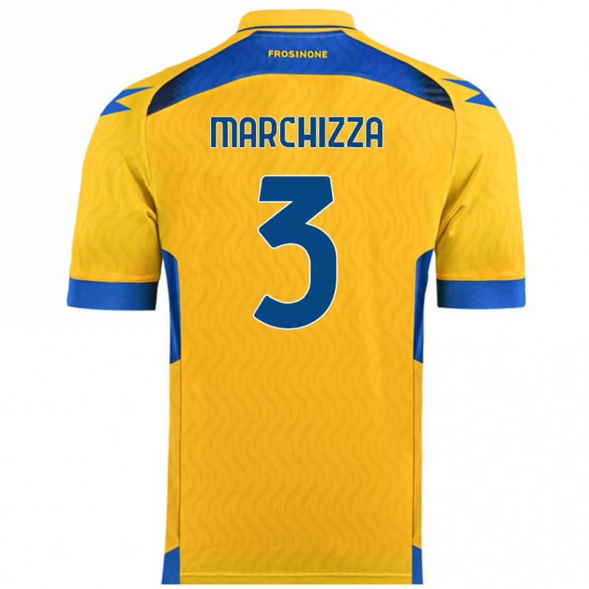 Niño Fútbol Camiseta Riccardo Marchizza #3 Amarillo 1ª Equipación 2024/25