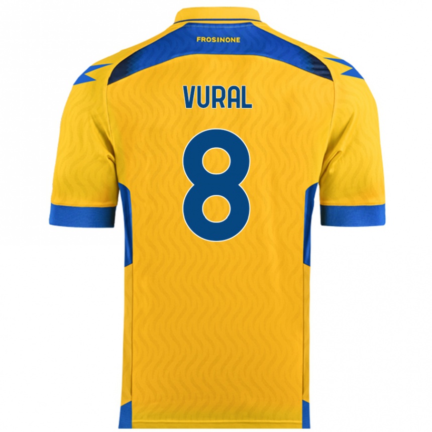 Niño Fútbol Camiseta İsak Vural #8 Amarillo 1ª Equipación 2024/25