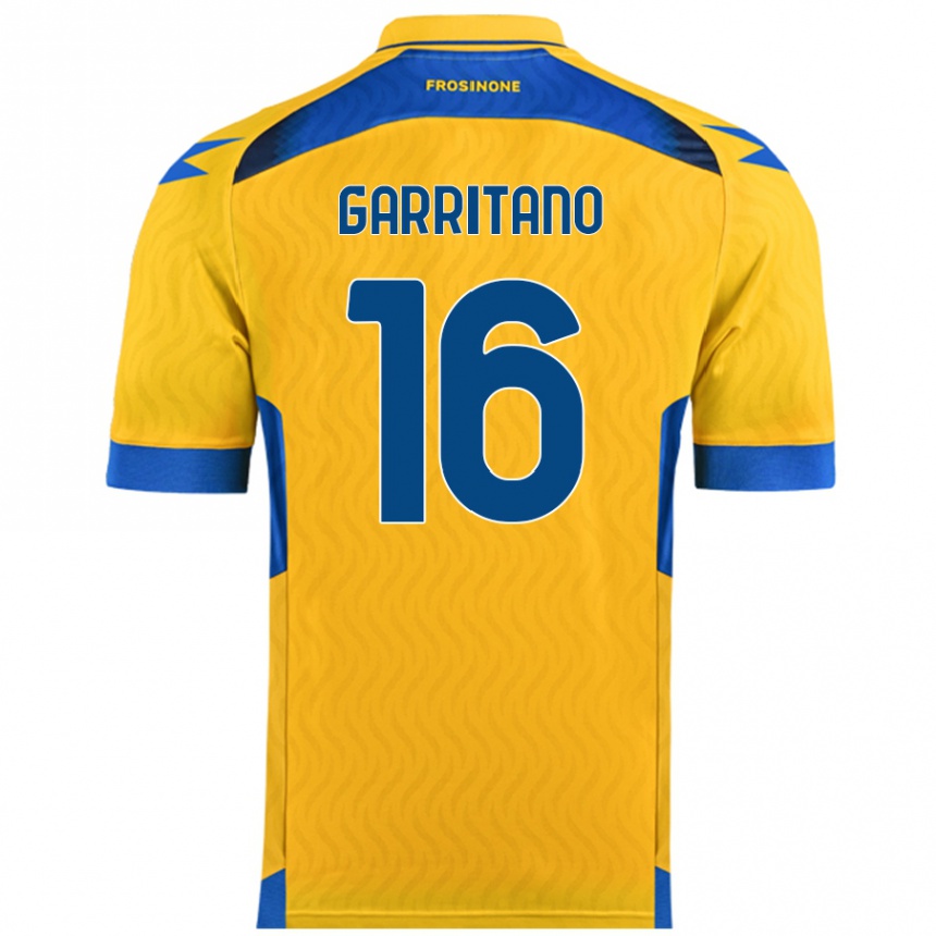 Niño Fútbol Camiseta Luca Garritano #16 Amarillo 1ª Equipación 2024/25