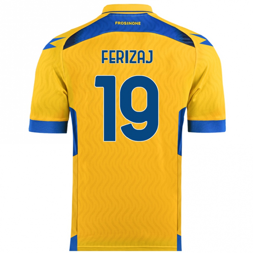 Niño Fútbol Camiseta Justin Ferizaj #19 Amarillo 1ª Equipación 2024/25