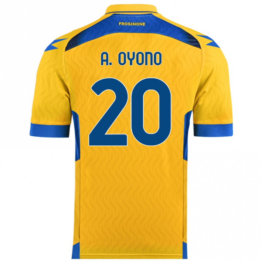 Niño Fútbol Camiseta Anthony Oyono #20 Amarillo 1ª Equipación 2024/25