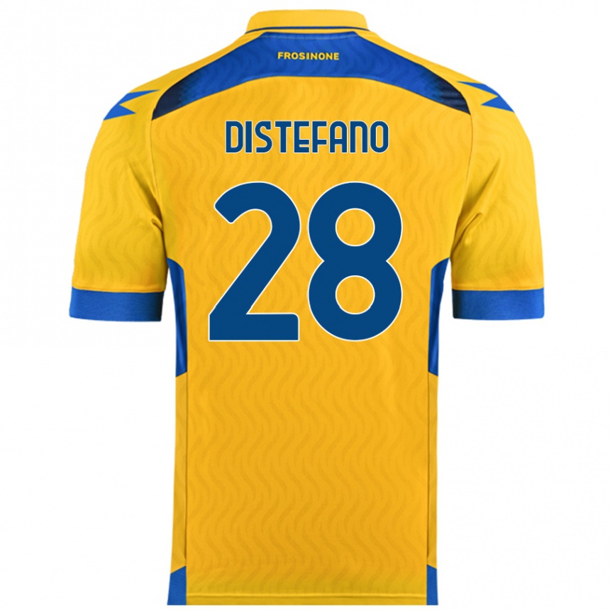 Niño Fútbol Camiseta Filippo Distefano #28 Amarillo 1ª Equipación 2024/25