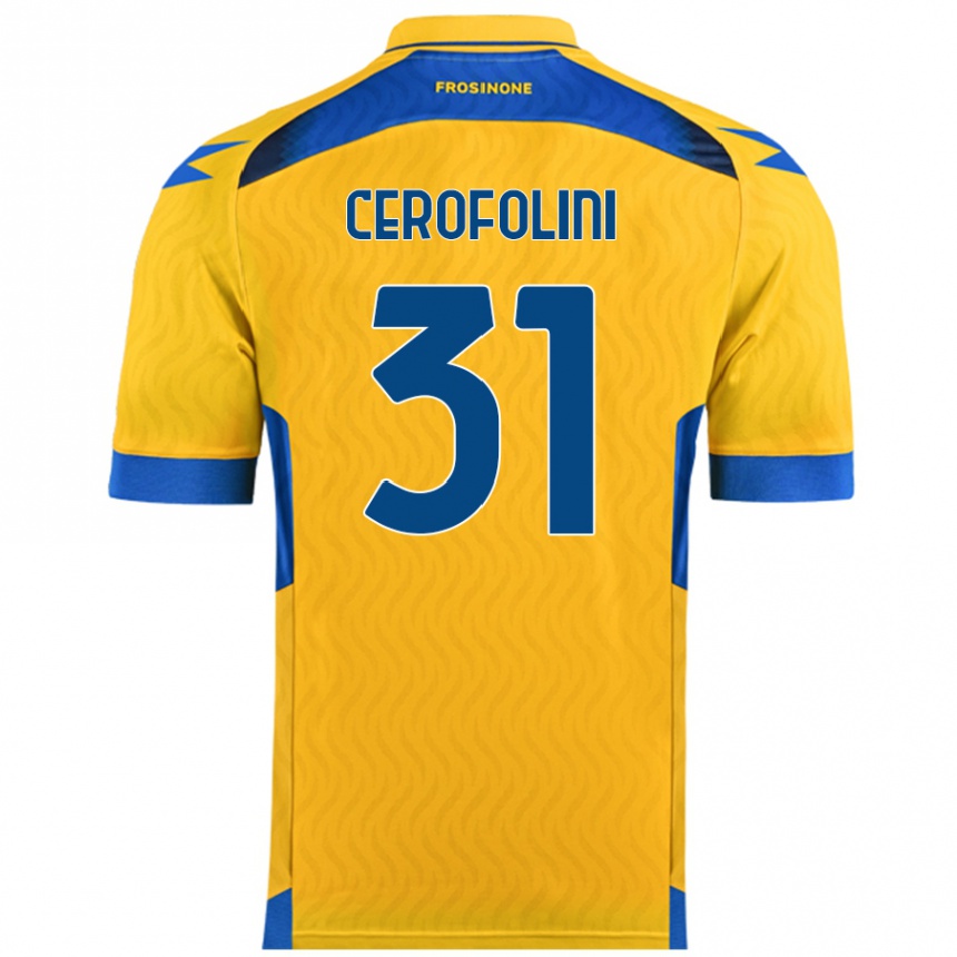 Niño Fútbol Camiseta Michele Cerofolini #31 Amarillo 1ª Equipación 2024/25