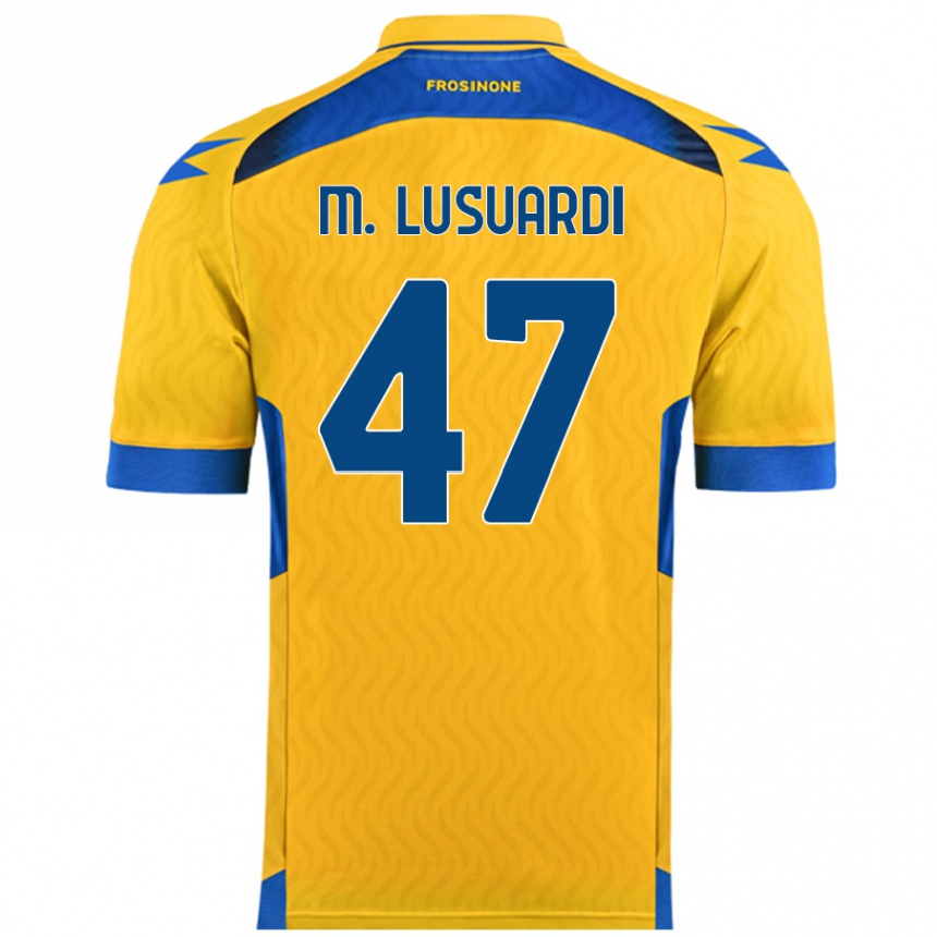 Niño Fútbol Camiseta Mateus Lusuardi #47 Amarillo 1ª Equipación 2024/25